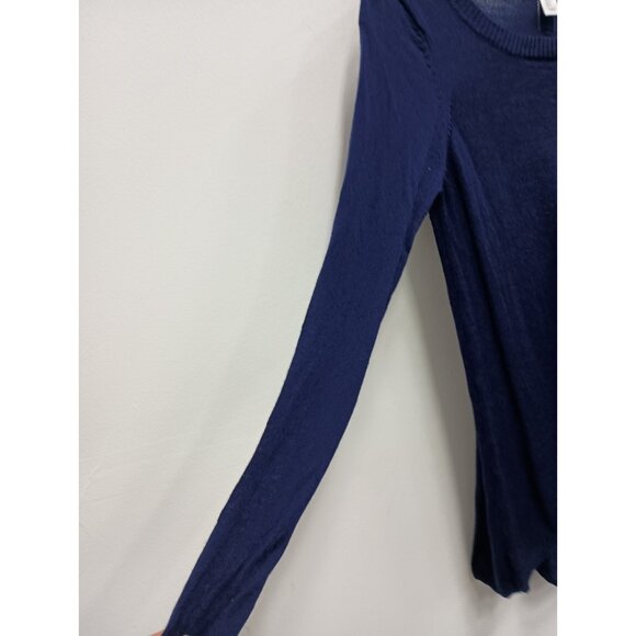 Max Studio Sweater Womens Small Navy Blue Wool Timeless Quite Luxury Pullover - Picture 7 of 11
